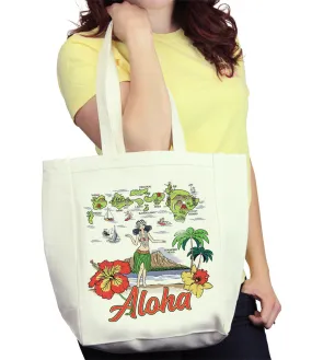 Aloha Island Retro Tote Bag