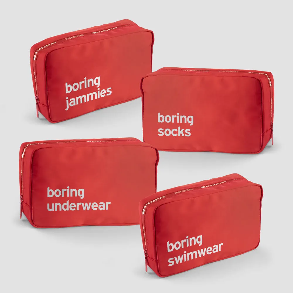 Boring - Set of 4 - Packing Bag