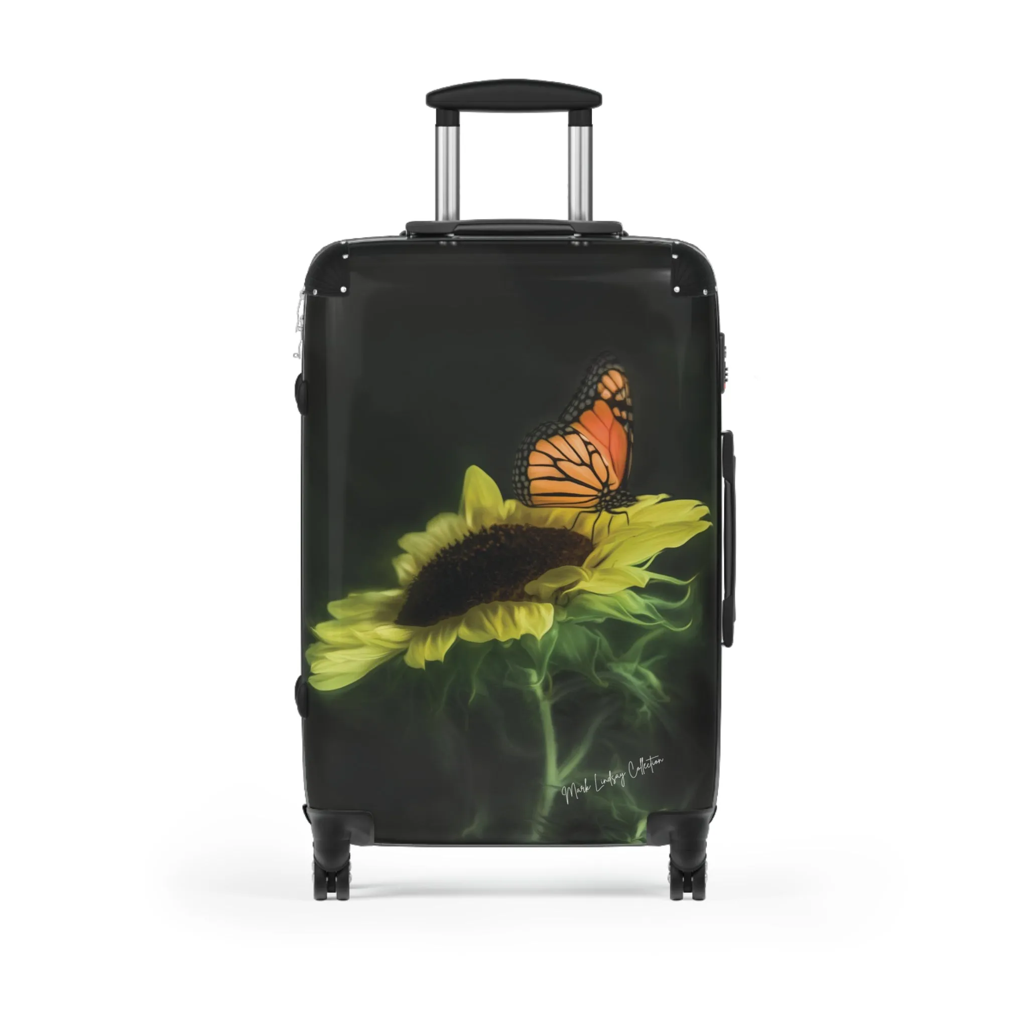 Butterfly's Sunflower Custom Art Luggage