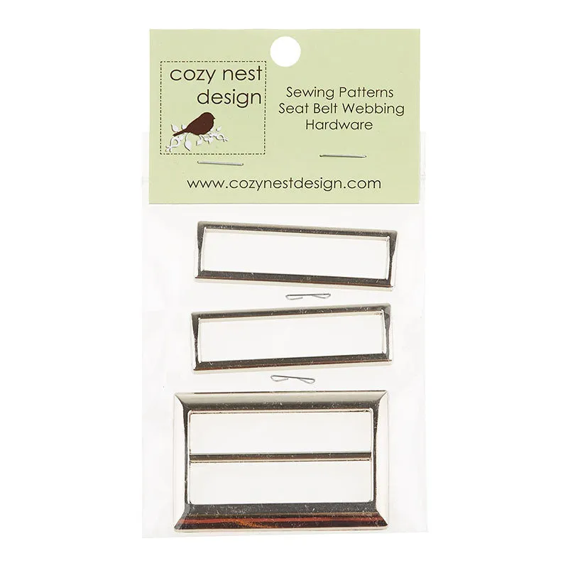 Cozy Nest Rectangular Adjustable Strap Hardware Kit - Nickel