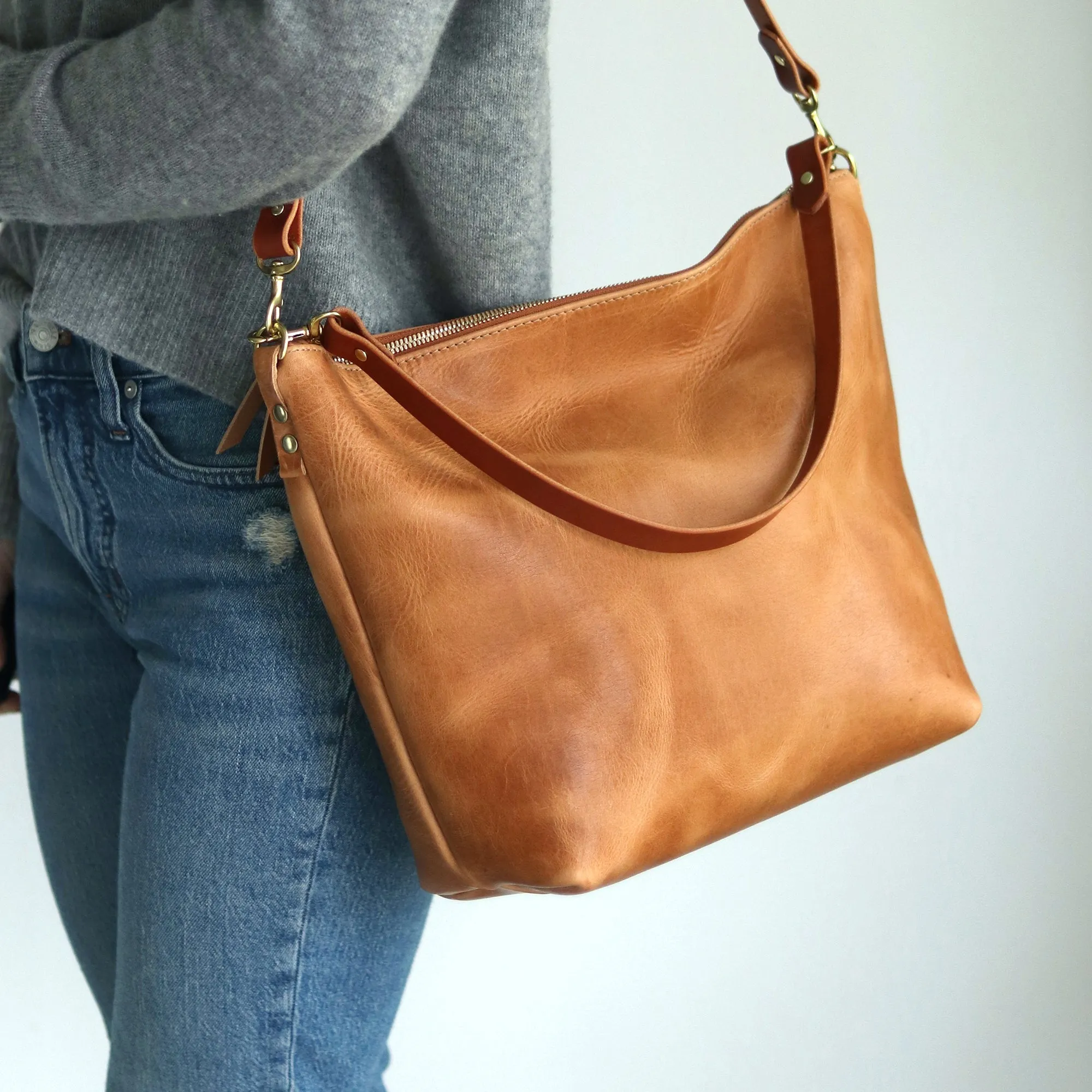 Custom Listing for Courtney - Large Slouchy Hobo Crossbody - Beige