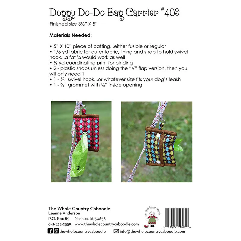 Doggy Do-Do Bag Carrier Pattern