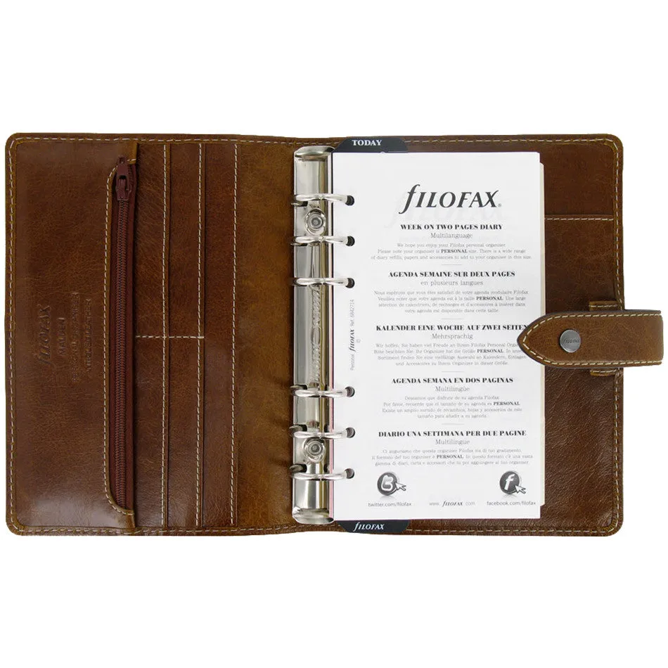 Filofax Malden Personal Organiser Ochre
