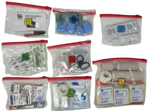 First Aid Kit Labels and Module Bags