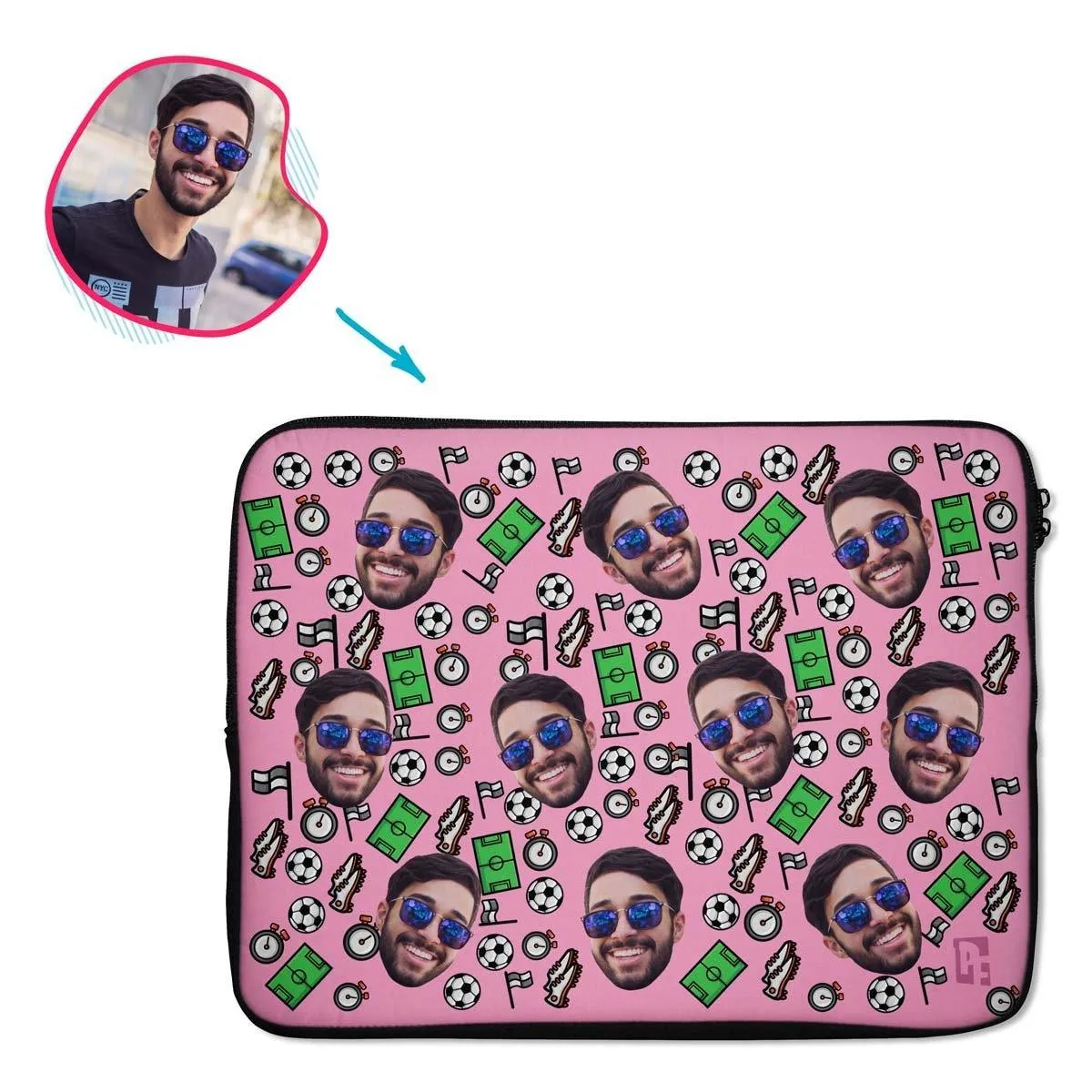 Football Personalized Laptop Sleeve