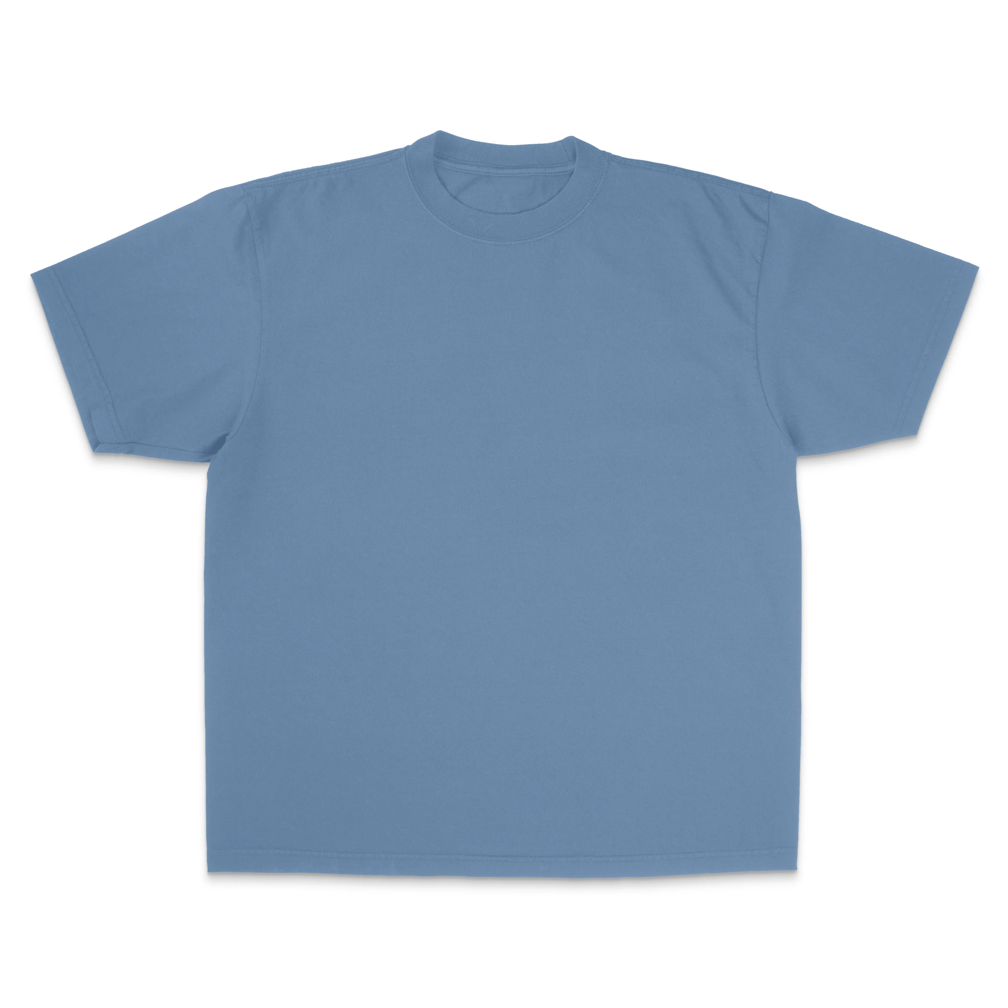 Heavyweight Garment Dye Short Sleeve Tee - Washed Denim