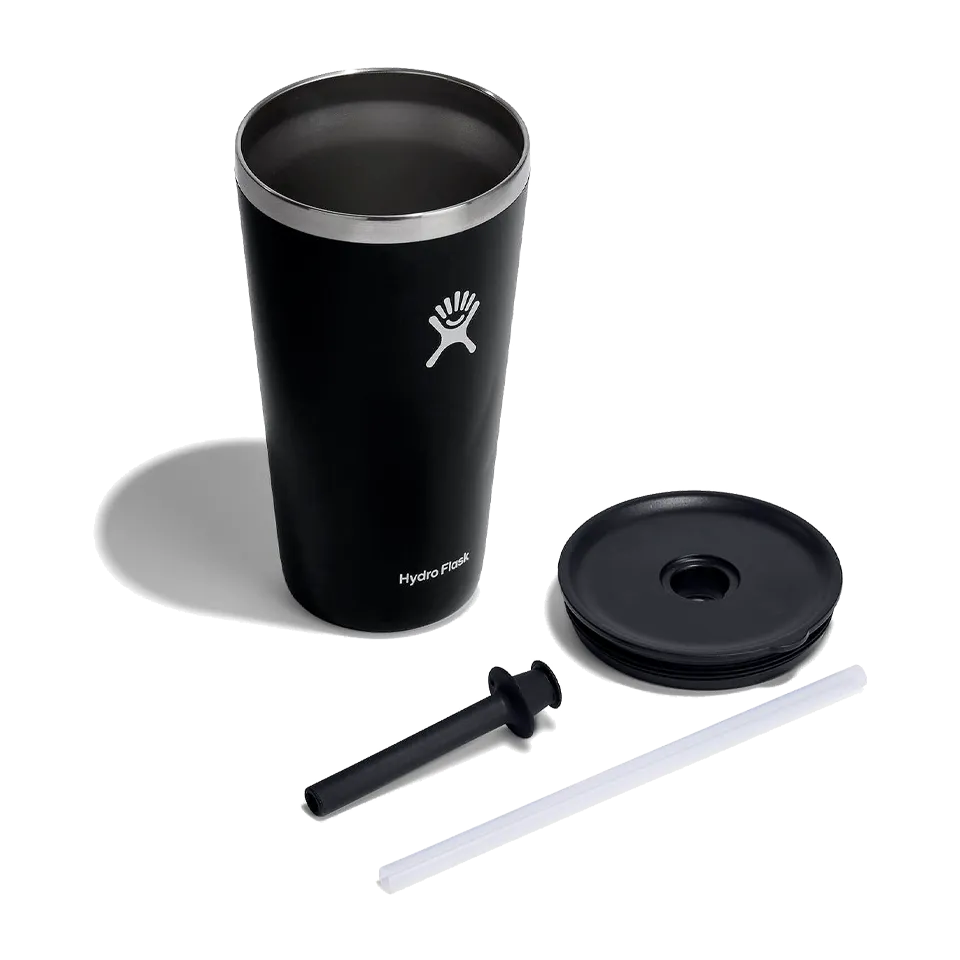 Hydro Flask 28 oz All Around Tumbler with Straw Lid Black