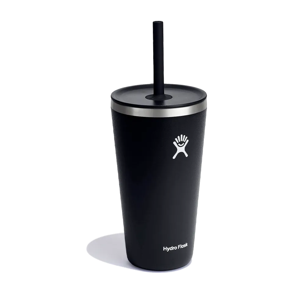 Hydro Flask 28 oz All Around Tumbler with Straw Lid Black