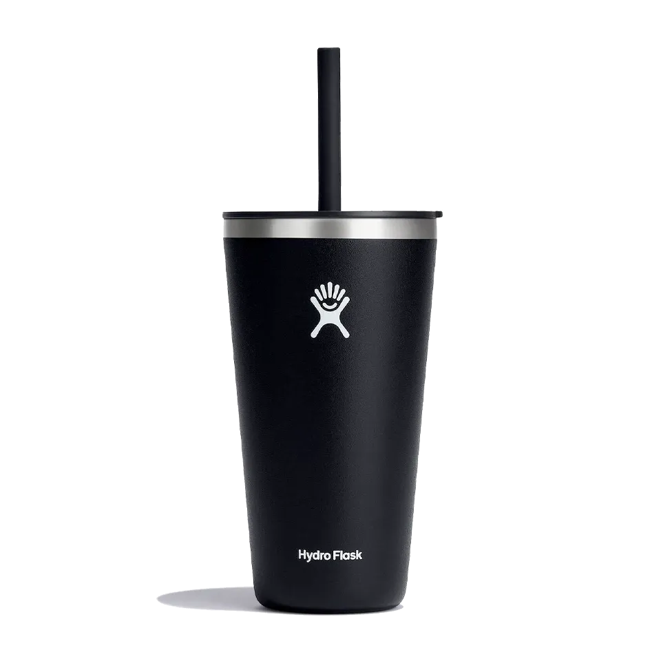 Hydro Flask 28 oz All Around Tumbler with Straw Lid Black