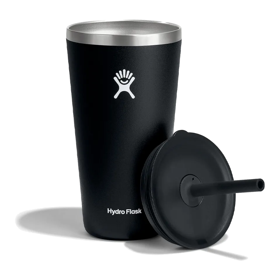 Hydro Flask 28 oz All Around Tumbler with Straw Lid Black