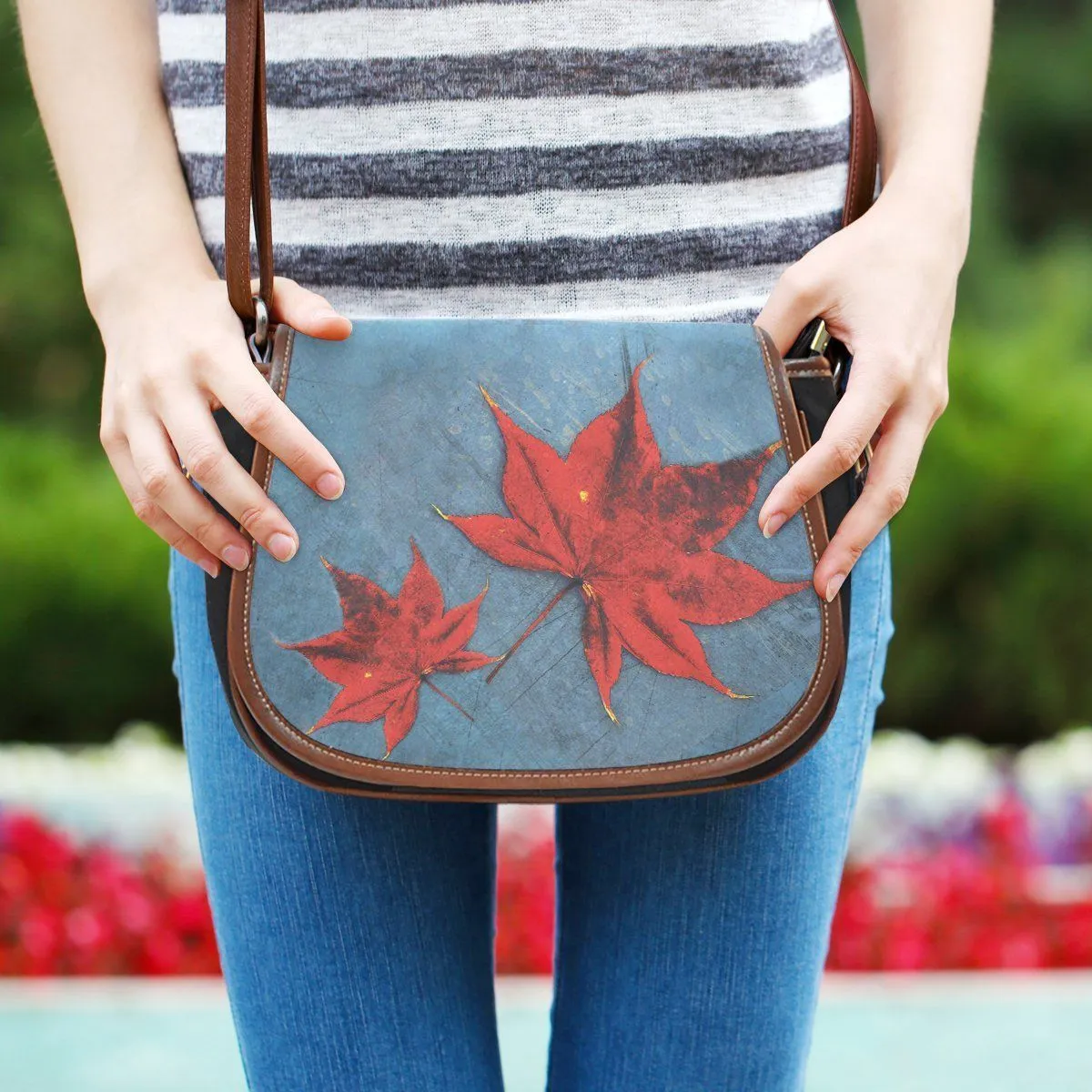 Japanese Maple Saddle Bag