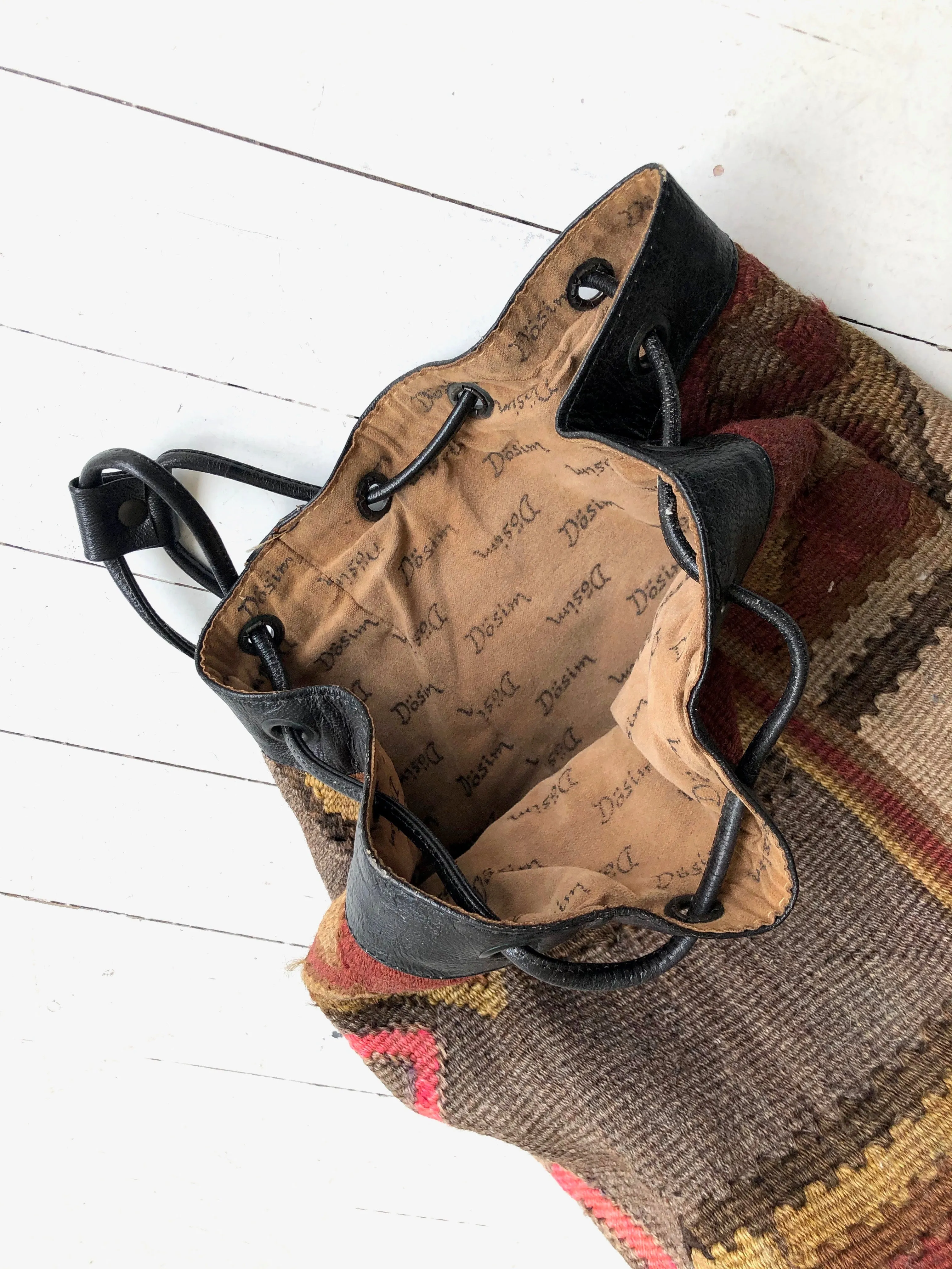 Kilim Drawstring Backpack