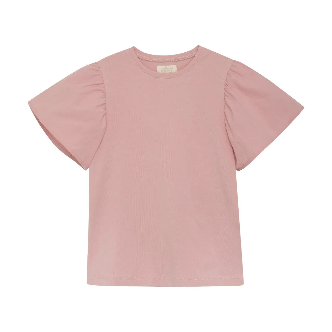 Knit Flutter Sleeve TShirt - Blush