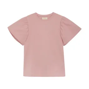 Knit Flutter Sleeve TShirt - Blush