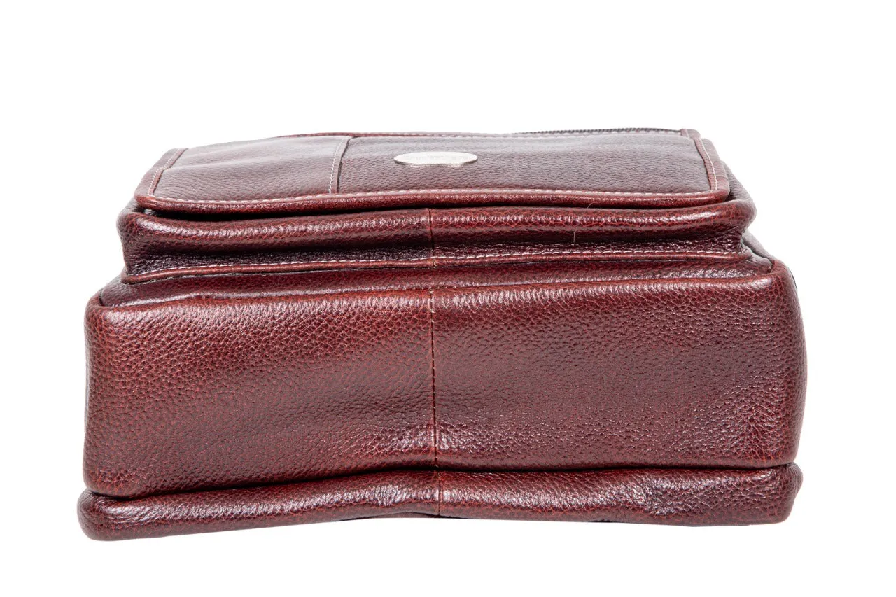 LEATHER SLING BAG  998920 (BROWN)