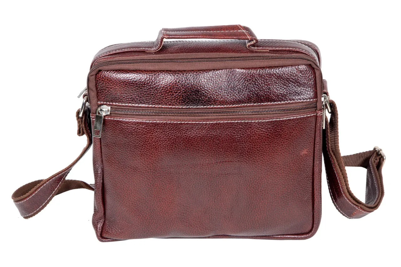 LEATHER SLING BAG  998920 (BROWN)
