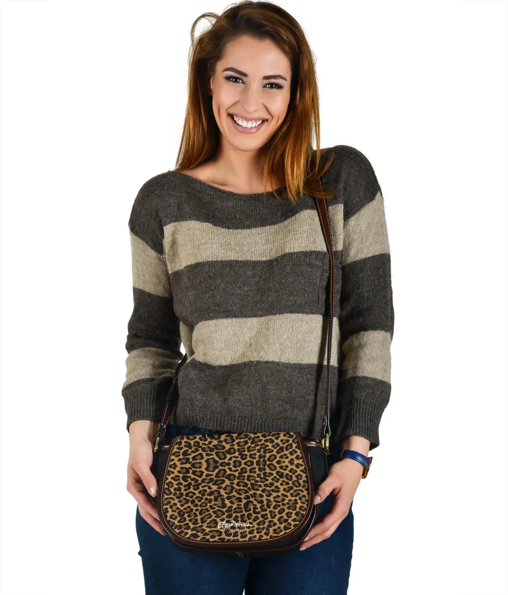 Leopard Saddle Shoulder Bag