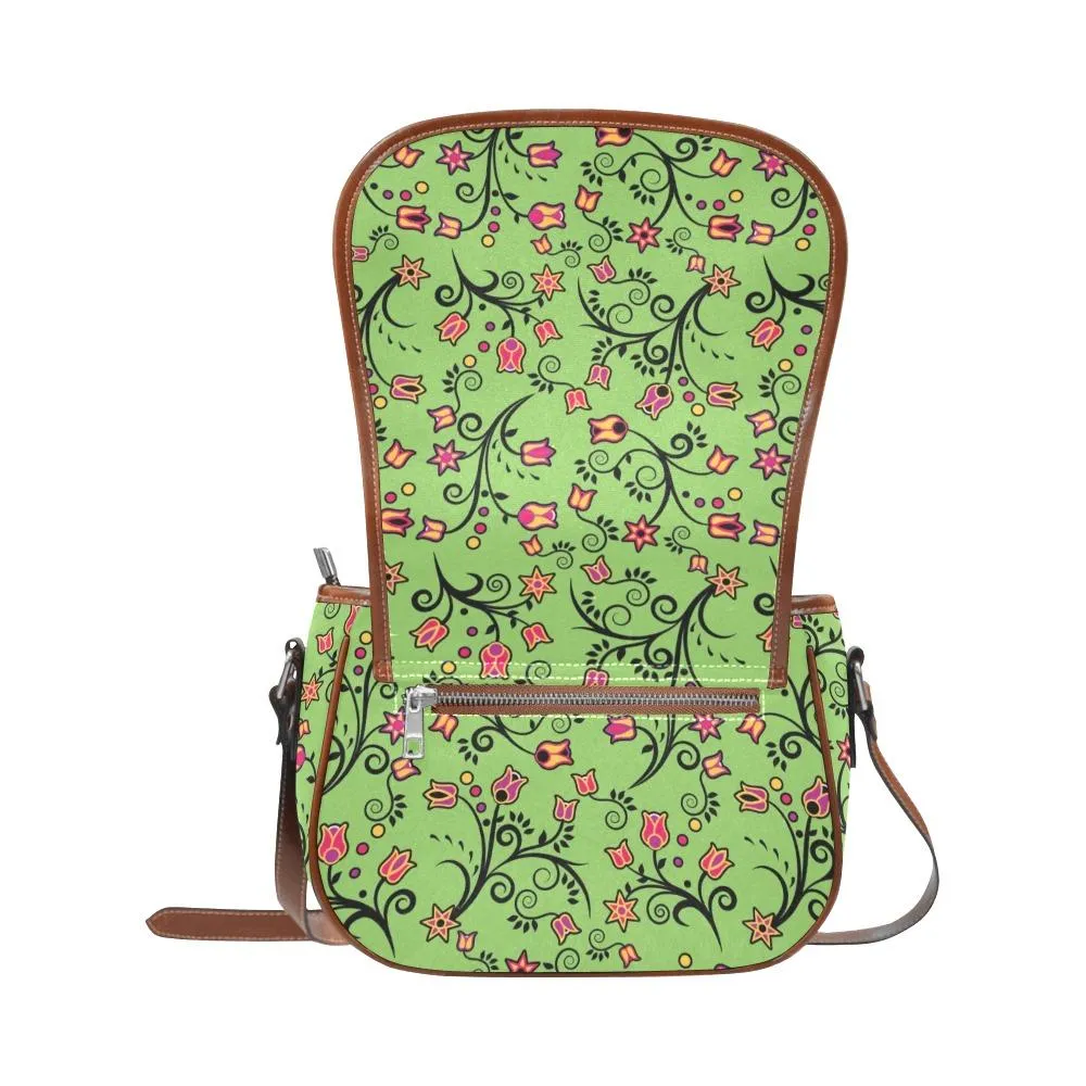 LightGreen Yellow Star Saddle Bag/Small
