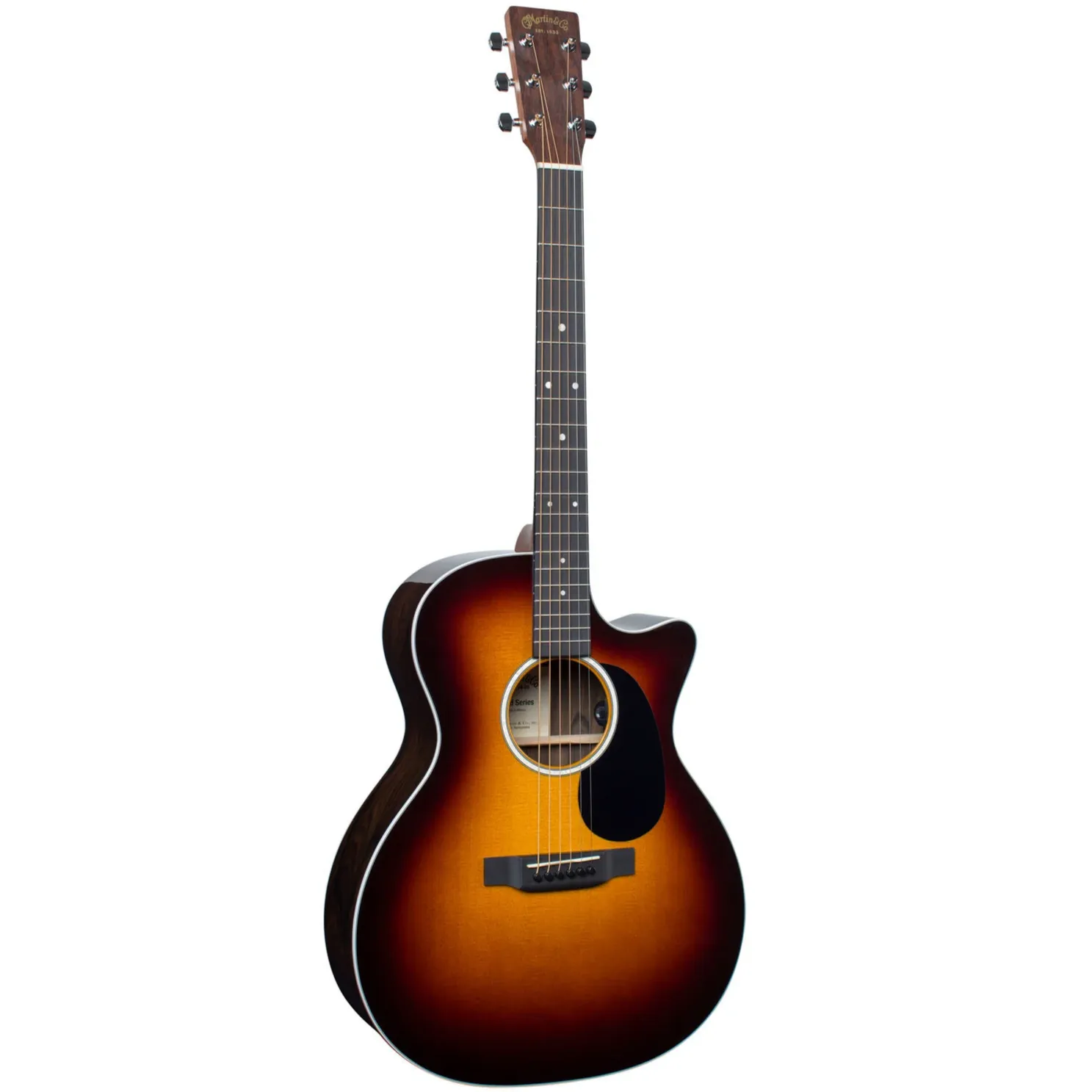 Martin GPC13E-ZIR-BRST Grand Performance Cutaway Acoustic-Electric Guitar, Ziricote b/s, Burst Finish