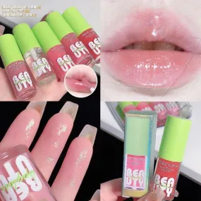 Miss Lara Shiny Crystal Jelly Lip Oil Moisturizing Lip Plumping Transparent Lip Gloss