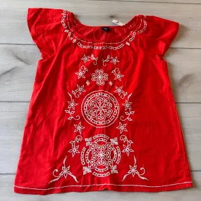 NWT Gap Kids Red and White Short Sleeve Top