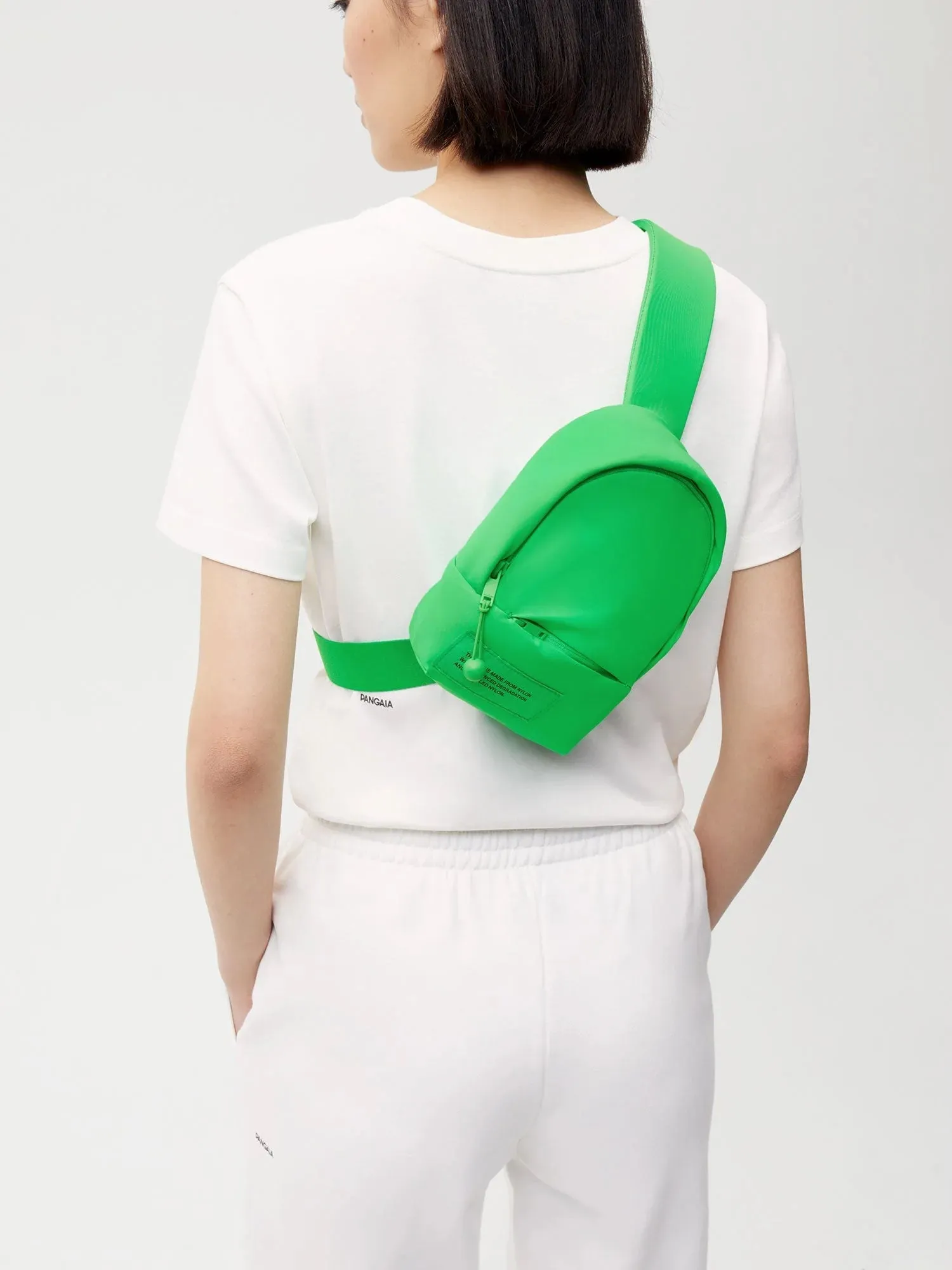 Nylon Cross-Body Bag—jade green