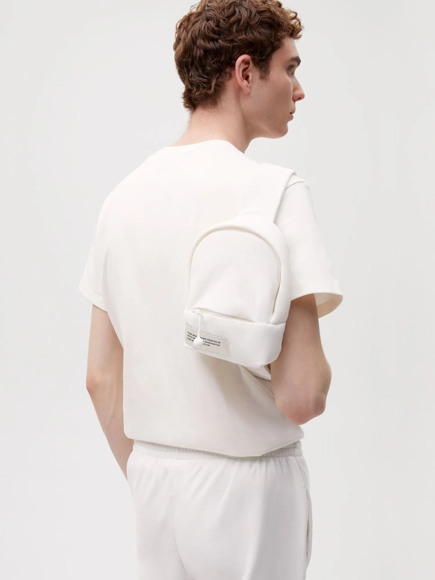 Nylon Cross-Body Bag—off-white