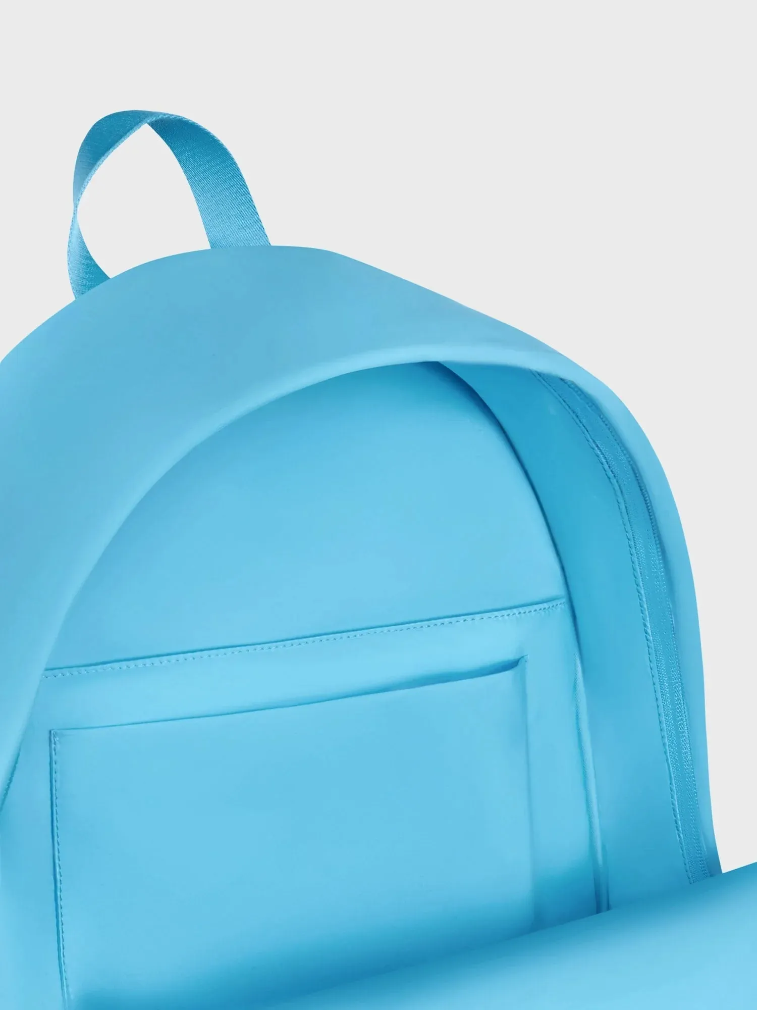 Nylon Padded Backpack—beach blue