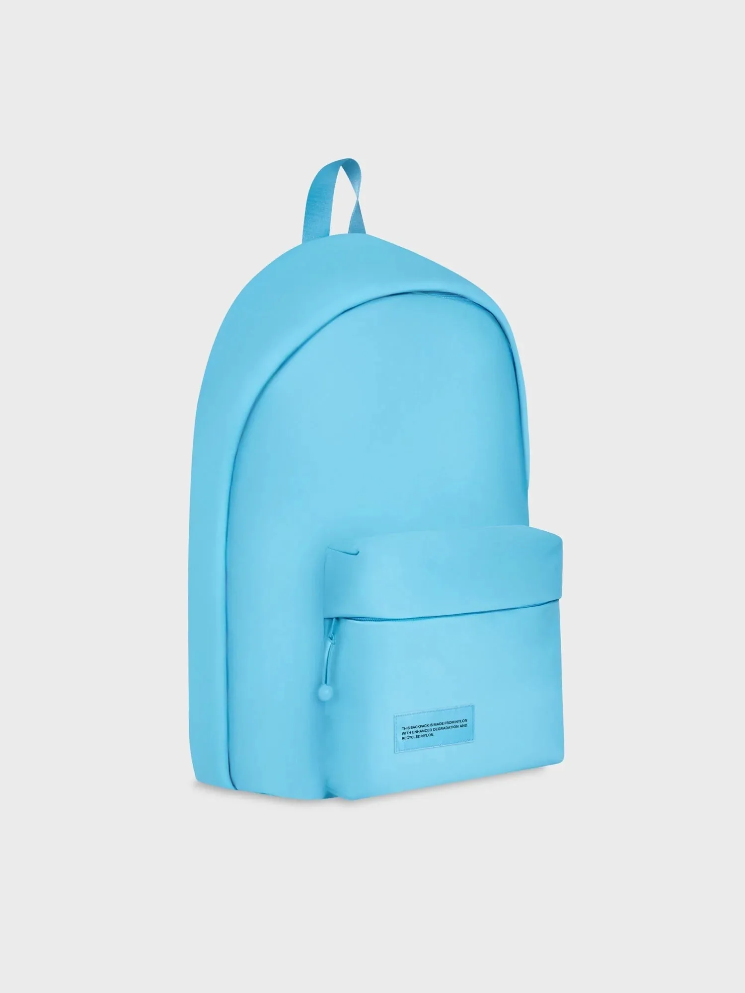 Nylon Padded Backpack—beach blue