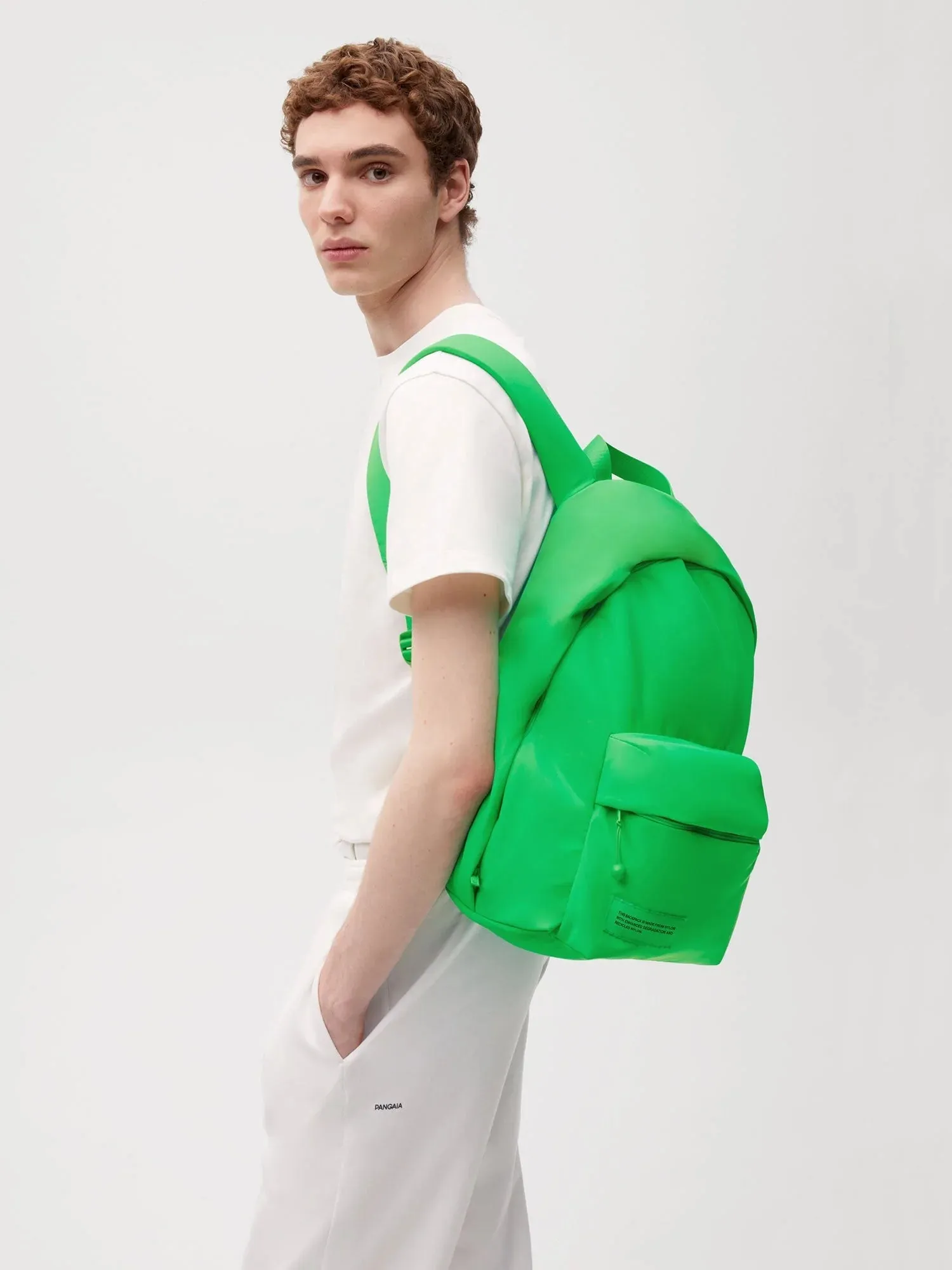 Nylon Padded Backpack—jade green
