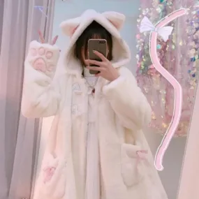 Paw Beans  Sweater Top Kawaii Academia Y2K Cottagecore Coquette Fairycore Dollette Princesscore