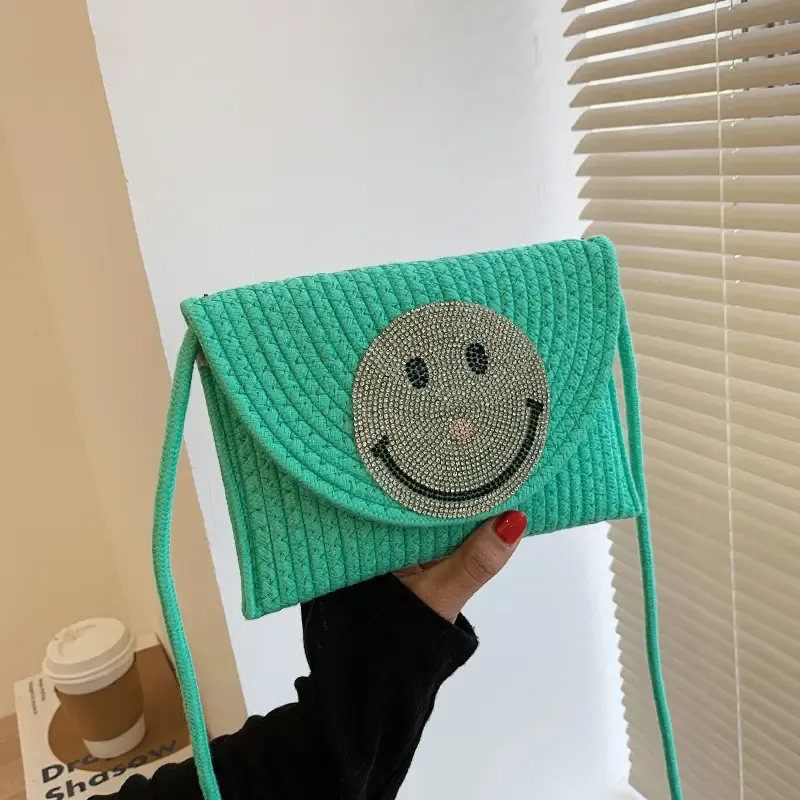 Paziye Smiley Knitted Crossbody Bag