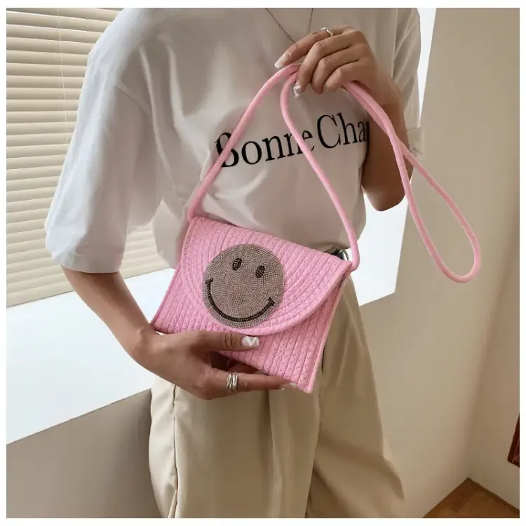 Paziye Smiley Knitted Crossbody Bag