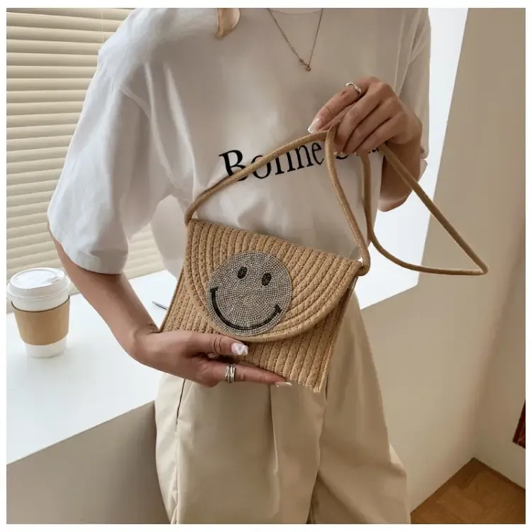 Paziye Smiley Knitted Crossbody Bag