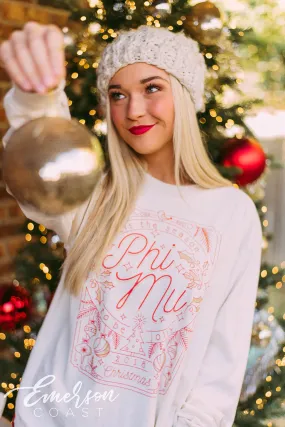 Phi Mu Christmas Long Sleeve Tshirt