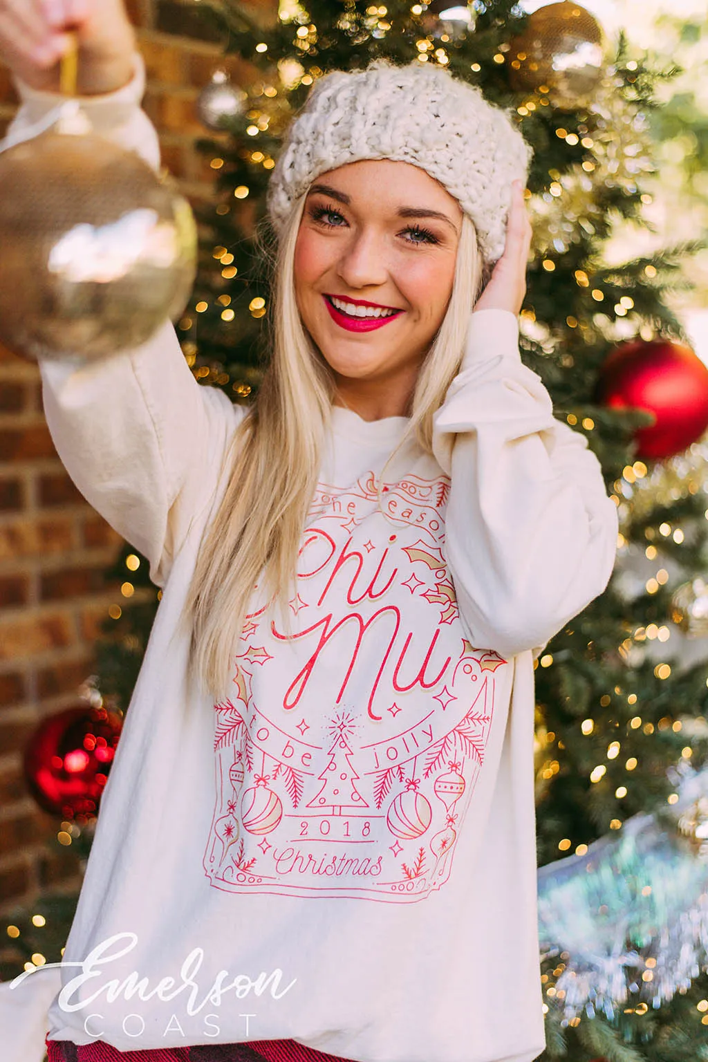 Phi Mu Christmas Long Sleeve Tshirt