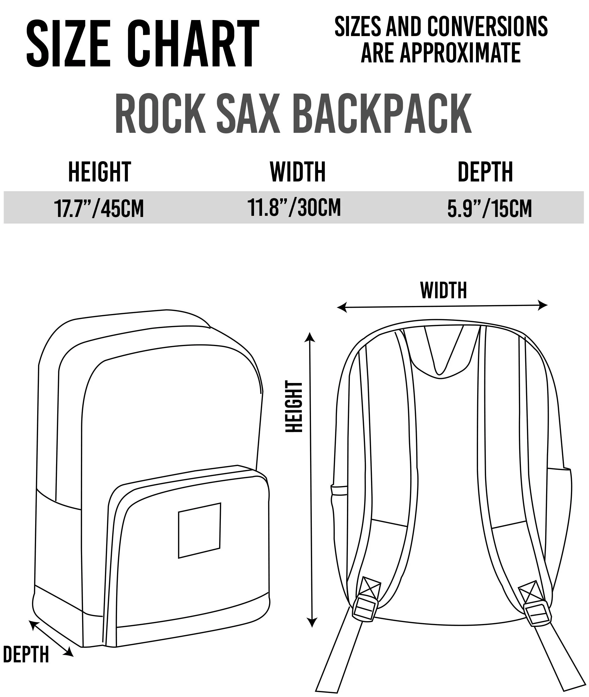 Rock Sax Blink 182 Logo Backpack - Black
