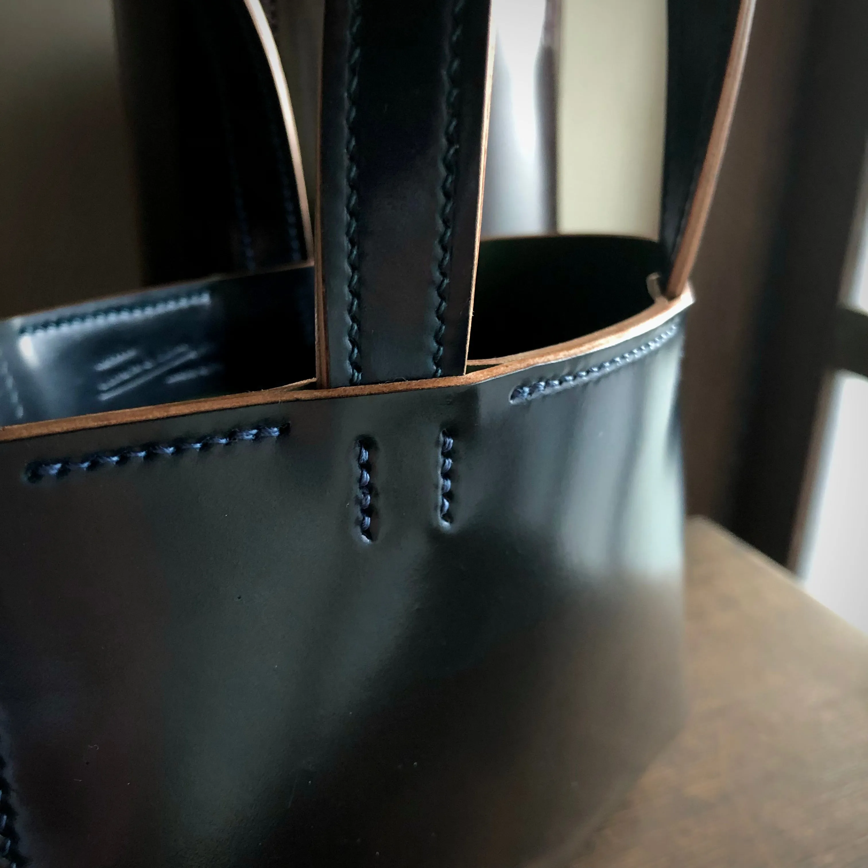 Shell Bag / Mini Tote (Horizontal)【Horween】シェルコードバンのミニトートバッグ(よこ型)