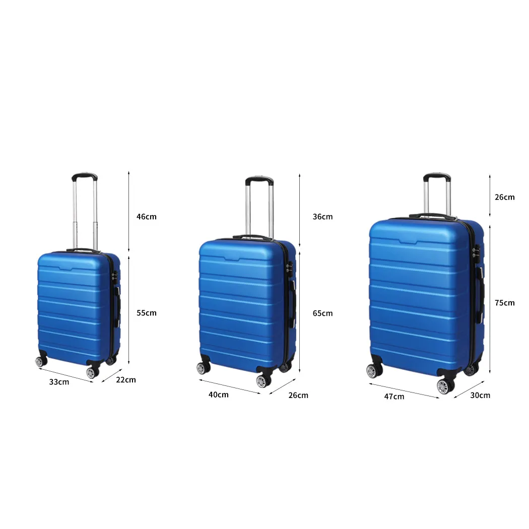 Slimbridge 3PC Luggage sets Suitcase Blue