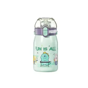 STOFFIER GARTEN Cute Stainless-Steel Bottle | Hot and Cold-Water Bottle for Kids | Double Walled Vacuum Insulated Stainless Steel Bottle | Double-Wall Thermos Flask (530 ML, Multicolour)