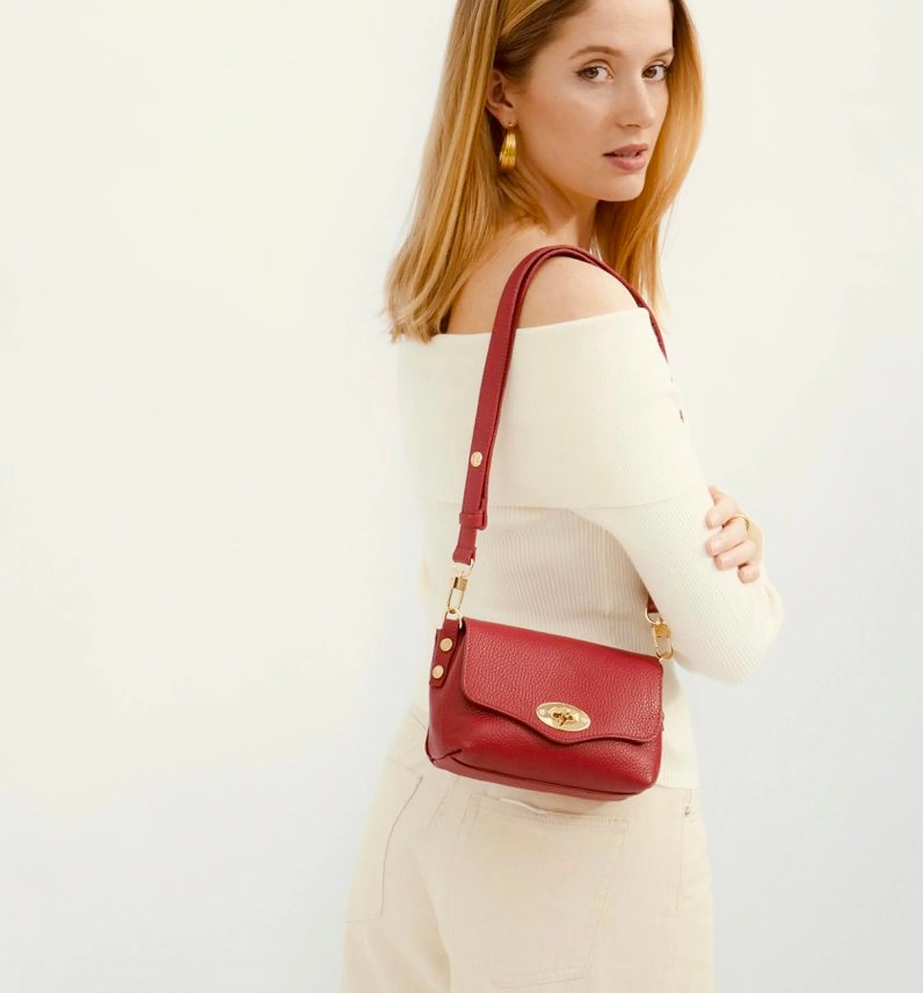 The Maddie Cherry Red Leather Bag