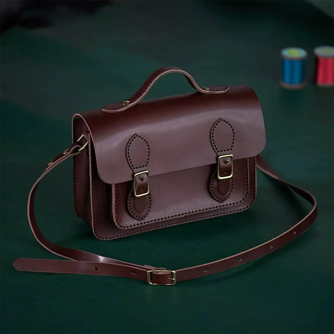 Vegetable Tanned Leather Satchel Crossbody Bag DIY Kits