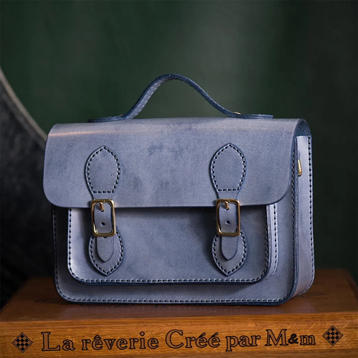 Vegetable Tanned Leather Satchel Crossbody Bag DIY Kits