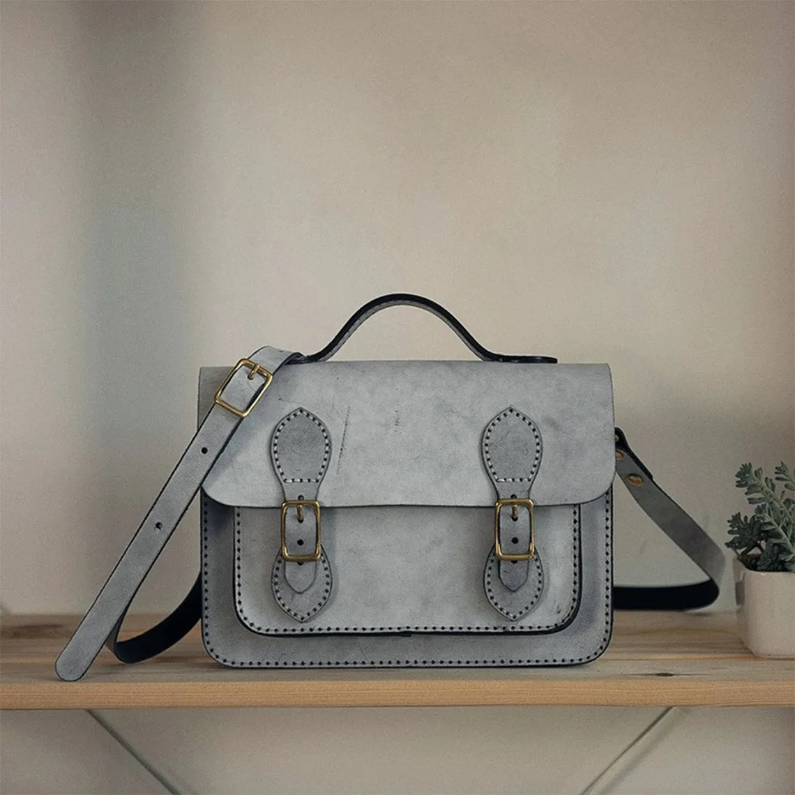 Vegetable Tanned Leather Satchel Crossbody Bag DIY Kits