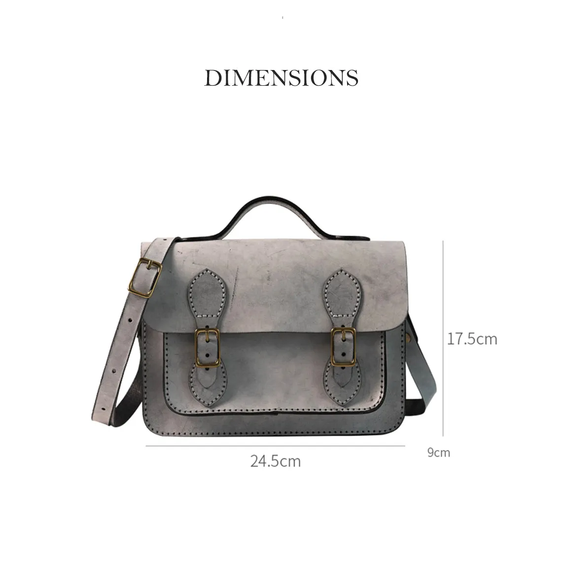 Vegetable Tanned Leather Satchel Crossbody Bag DIY Kits