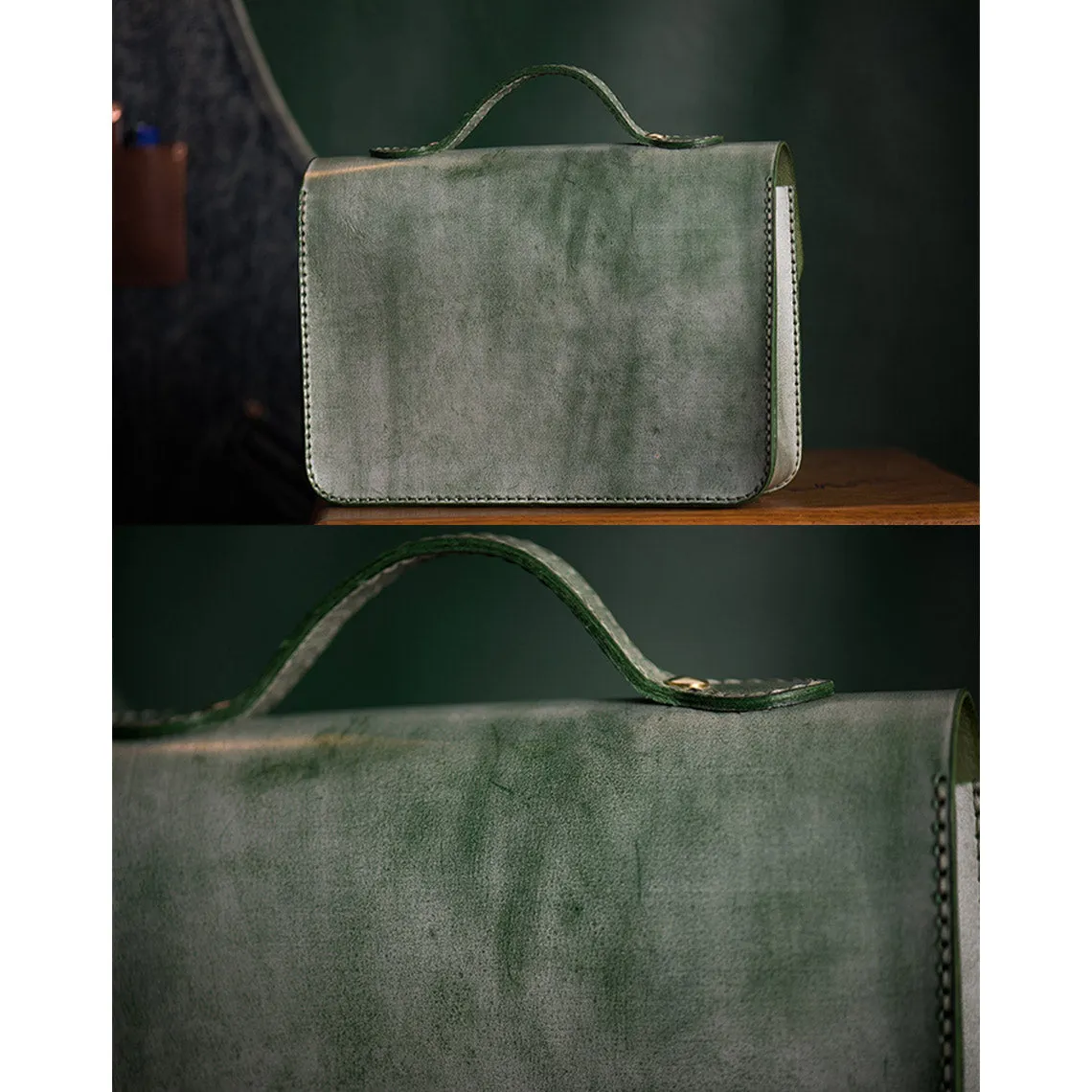 Vegetable Tanned Leather Satchel Crossbody Bag DIY Kits