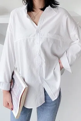 White Long Sleeve Button-up