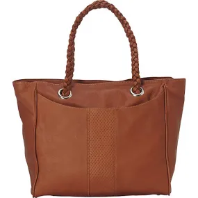 ZIP-TOP BRAIDED TOTE